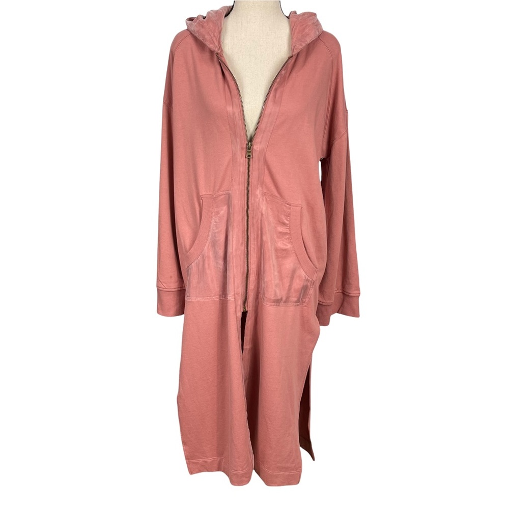 Young Fabulous & Broke Longline Zip Front Hooded Sweatshirt Size Small NEW